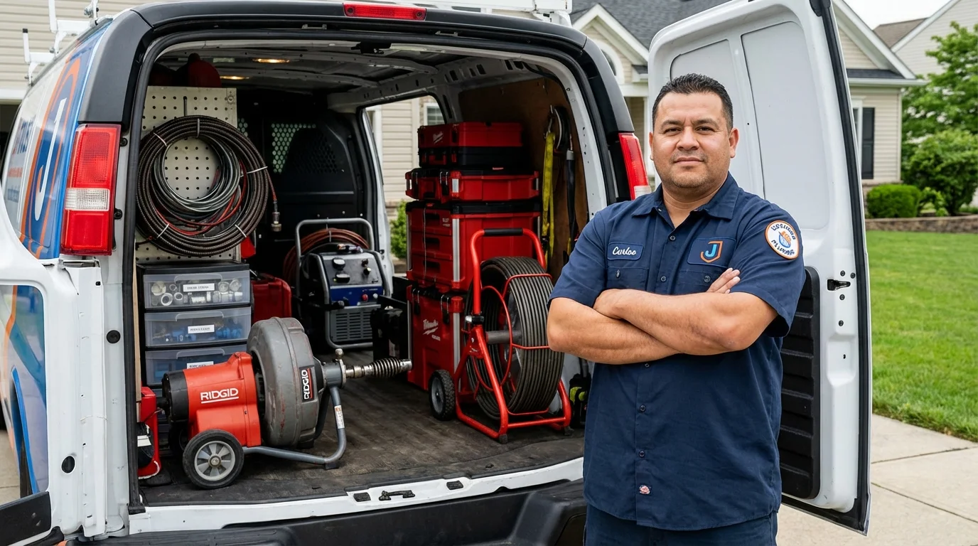 Professional drain cleaning equipment and Johns Plumbing LLC plumber in Rutherfordton