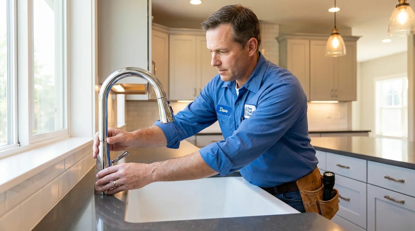 Kitchen faucet installation by Johns Plumbing LLC in Rutherfordton